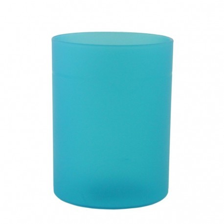 Suport cilindric pentru instrumente de scris, plastic translucid, diferite culori Roz - imagine 5